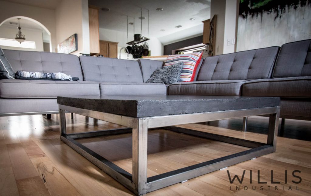 Willis Industrial Furniture | Rustic, Modern Furniture | concrete table 40 x 40