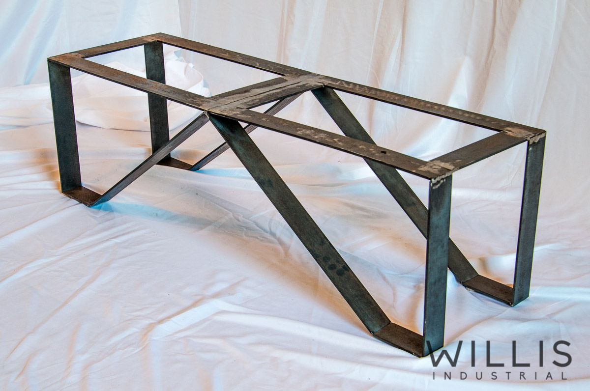 Willis Industrial Furniture | Rustic, Modern Furniture | TA_00015 Stand for Large Mesquite Low Slung Coffee Table
