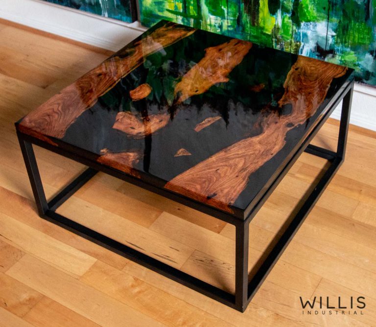 TA_00030 Mesquite and Black Epoxy Low Table Willis Industrial
